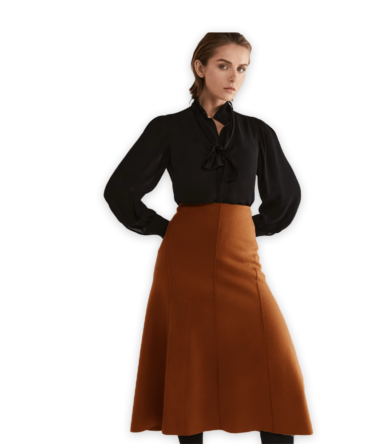 Suede Skirt for women in Brown