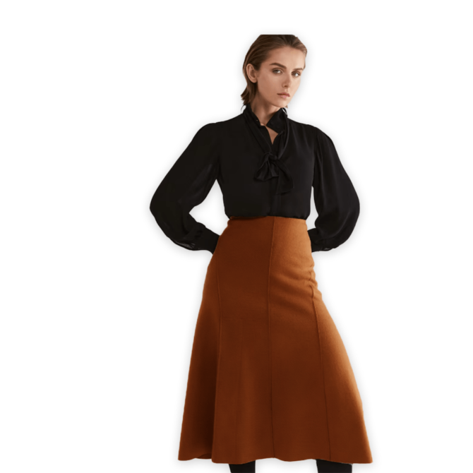 Suede Skirt for women in Brown