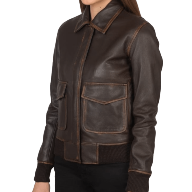 leather jacket for women in genuine leather