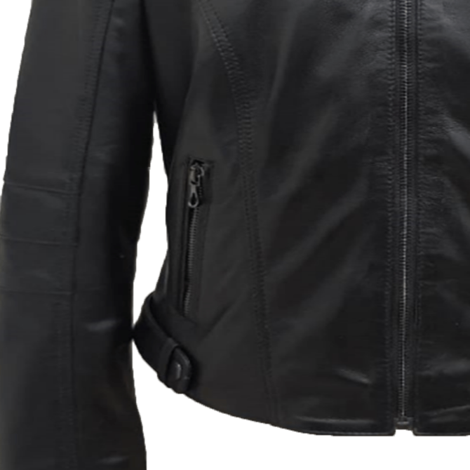 black leather jacket for women