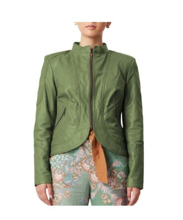 Green leather Jacket