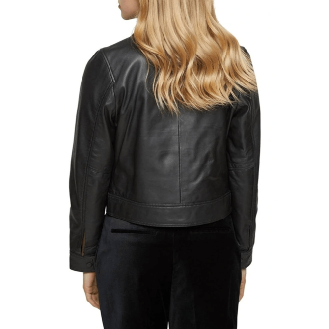 Marlin Black Biker Leather Jacket for Women/ Custom Made