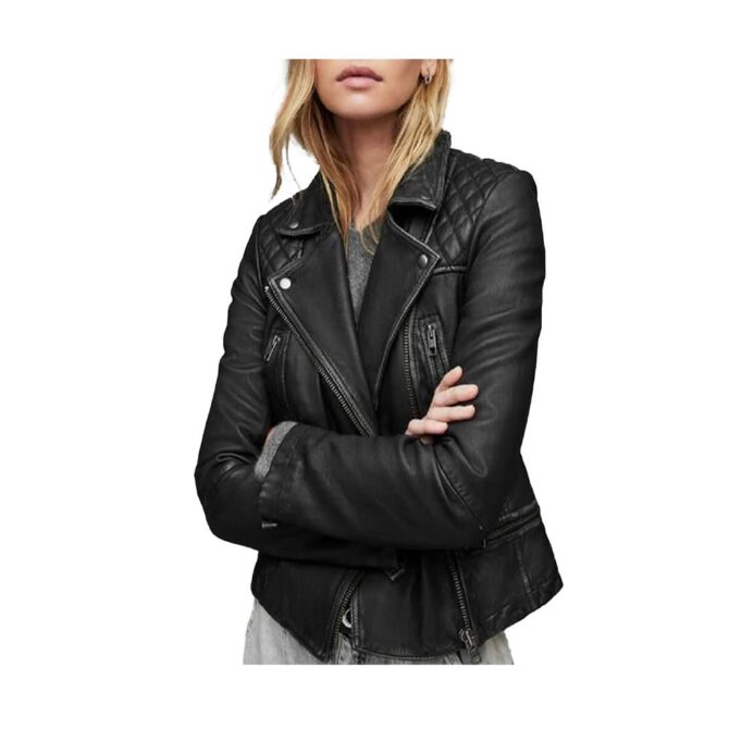 Black women leather Jacket