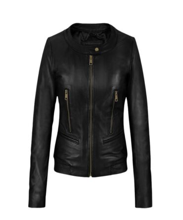 black biker leather Jacket