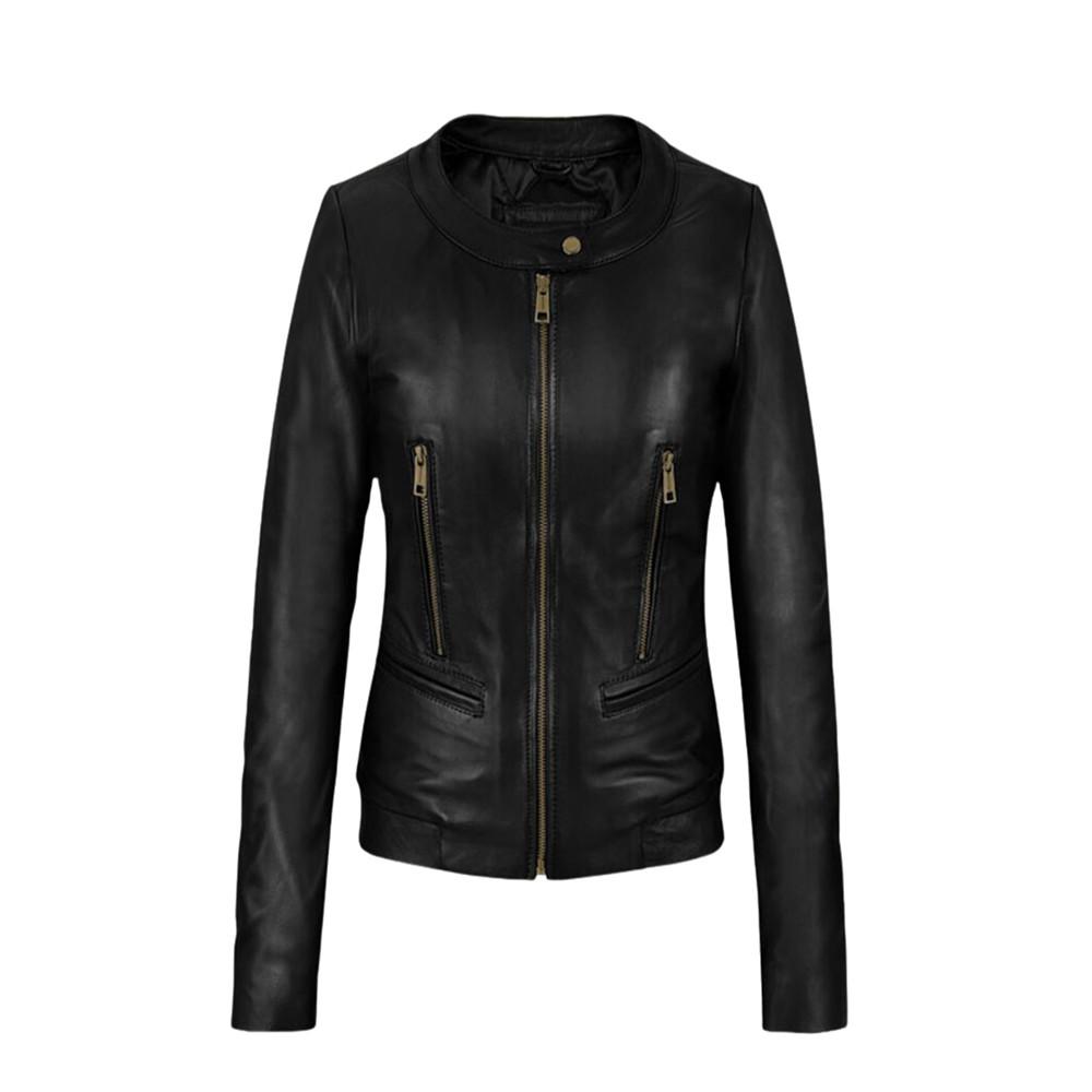 black biker leather Jacket