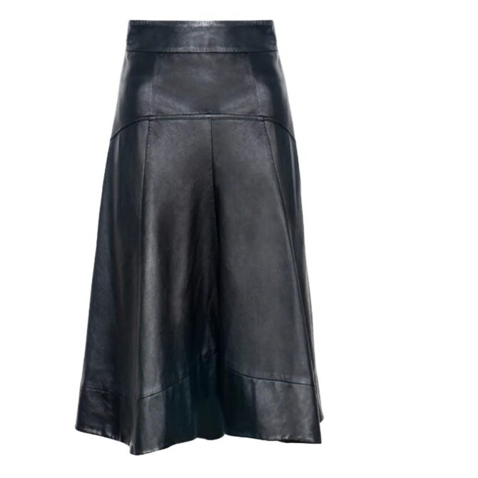 leather Skirt Women in genuine sheepskin