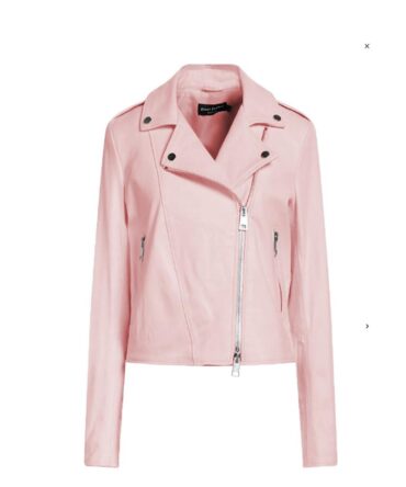 leather jacket for women Pink