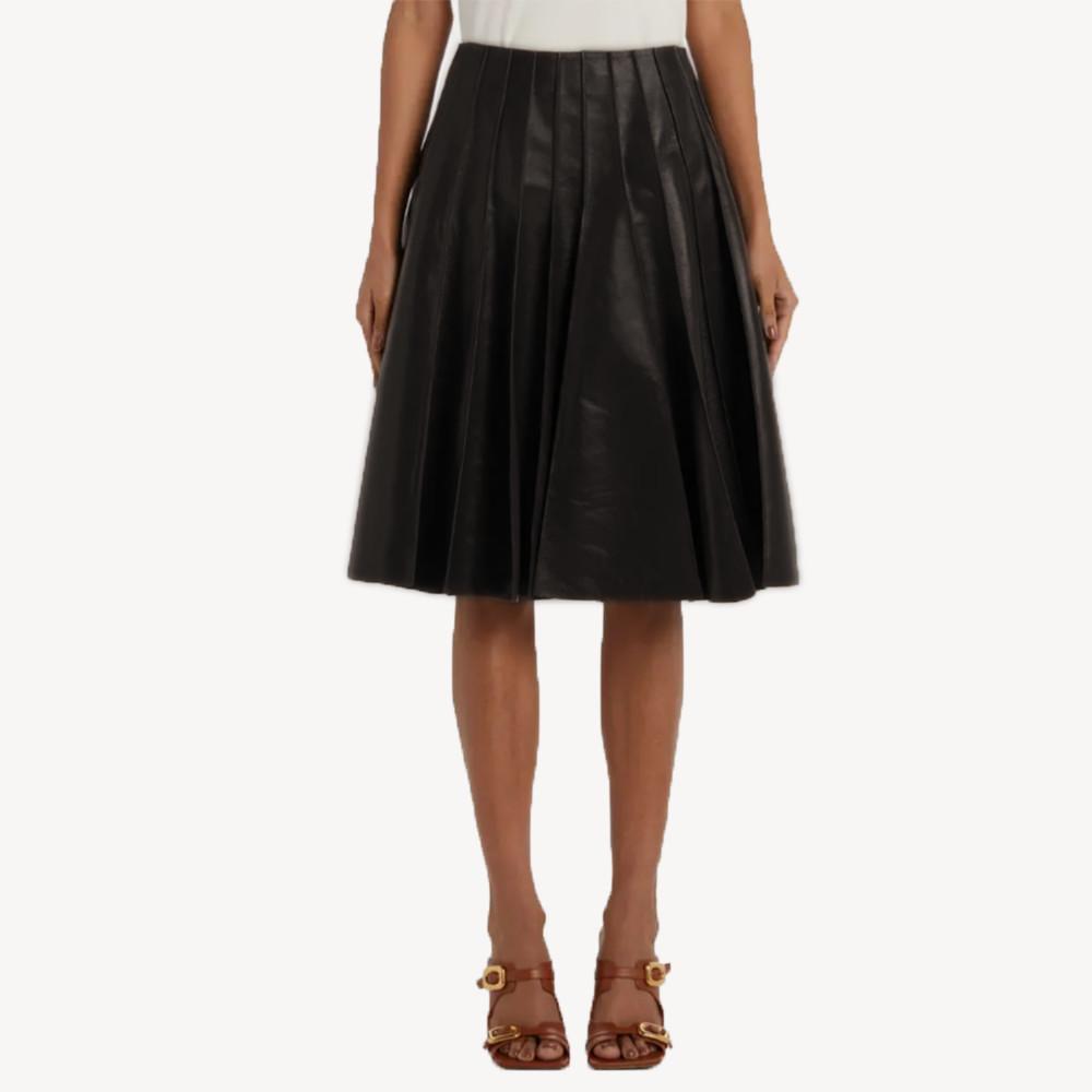 Black Leather Skirt for Women