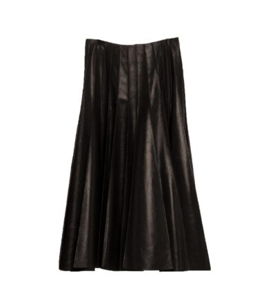 women black leather skirt