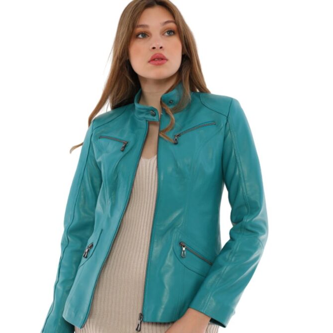 Koylie Women's Jacket in Turquoise/Custom Made