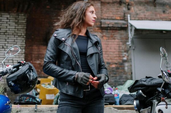 Women's Leather Biker Jacket