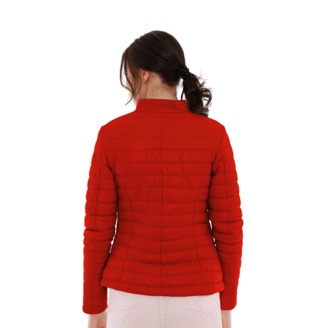 leather puffer jacket for women