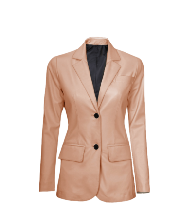 women leather blazer