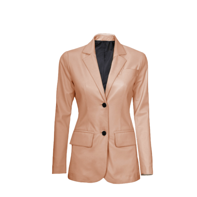 women leather blazer