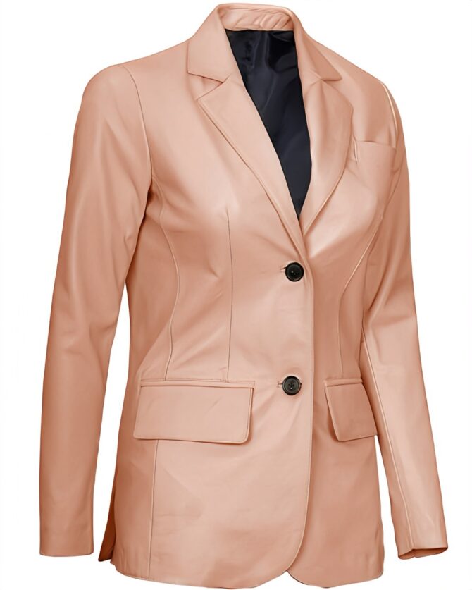 Liles Pink Leather Jacket for women